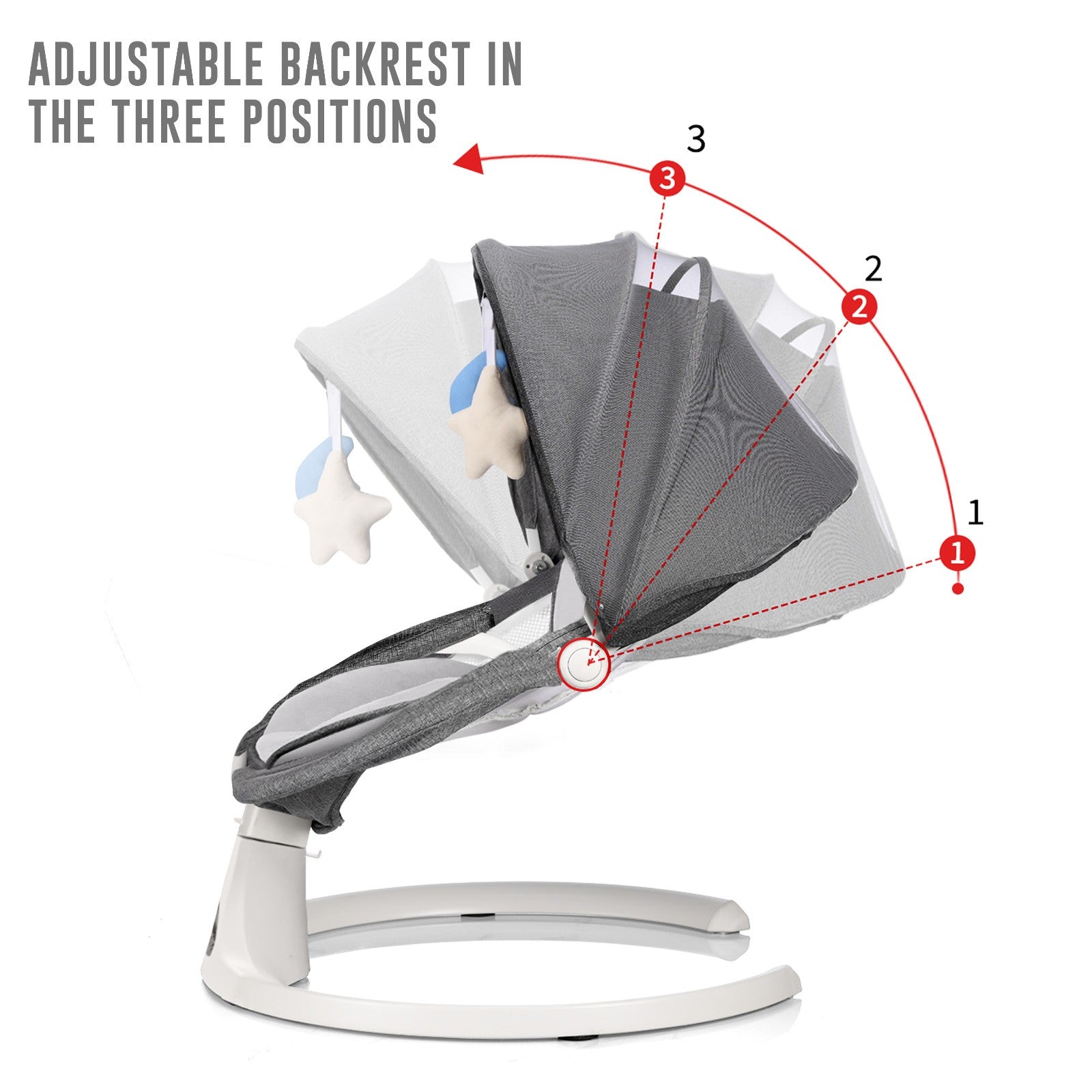 Bluetooth Electric Baby Swing Infant Music Cradle Bouncer Chair Rocker Remote UK