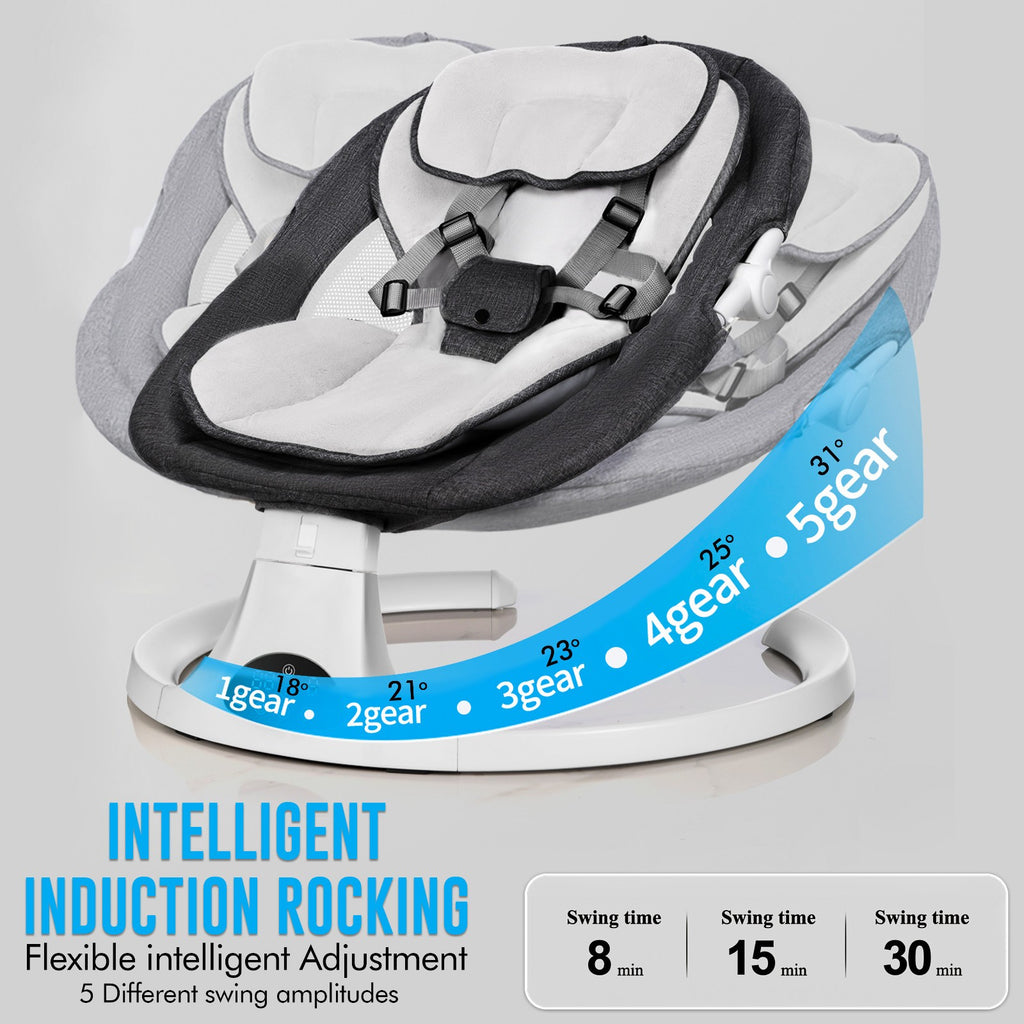 Bluetooth Electric Baby Swing Infant Music Cradle Bouncer Chair Rocker Remote UK