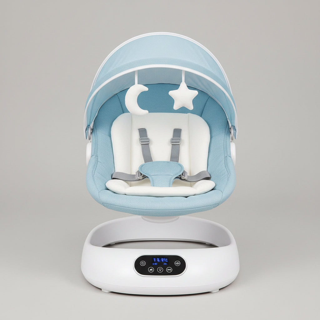 Bluetooth Electric Baby Swing Infant Music Cradle Bouncer Chair Rocker Remote UK