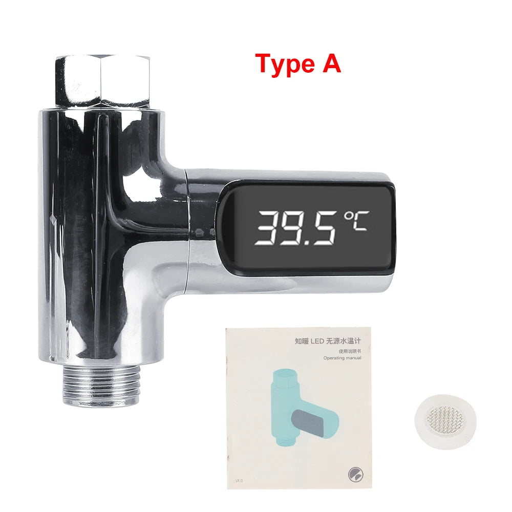 Shower Faucets Water Thermometer Bathing Temperature Meter Hot Tub Water Temperature Monitor Electricity Home LED Display
