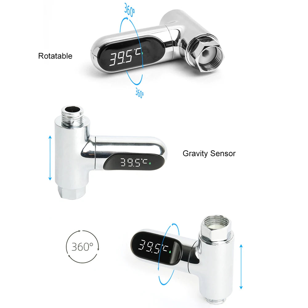 Shower Faucets Water Thermometer Bathing Temperature Meter Hot Tub Water Temperature Monitor Electricity Home LED Display